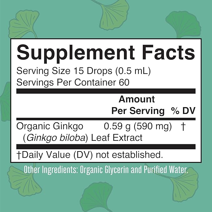 MaryRuth Organics Ginkgo Leaf Liquid Drops 60 Servings