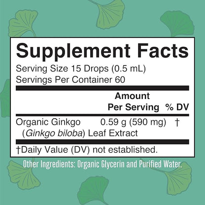 MaryRuth Organics Ginkgo Leaf Liquid Drops 60 Servings