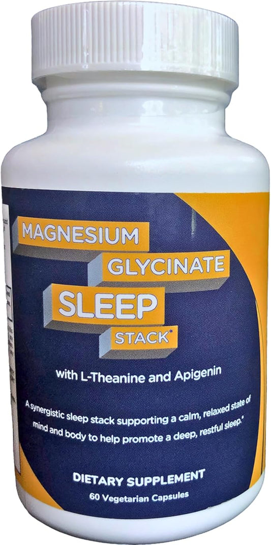 Magnesium Glycinate Sleep Stack with L-Theanine 175 mg 200 mg 50 mg