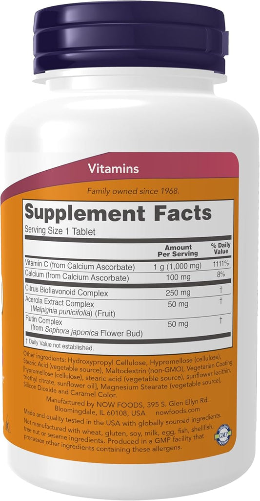 NOW Supplements, Vitamin C-1000 Complex 250 mg 90 Tablets