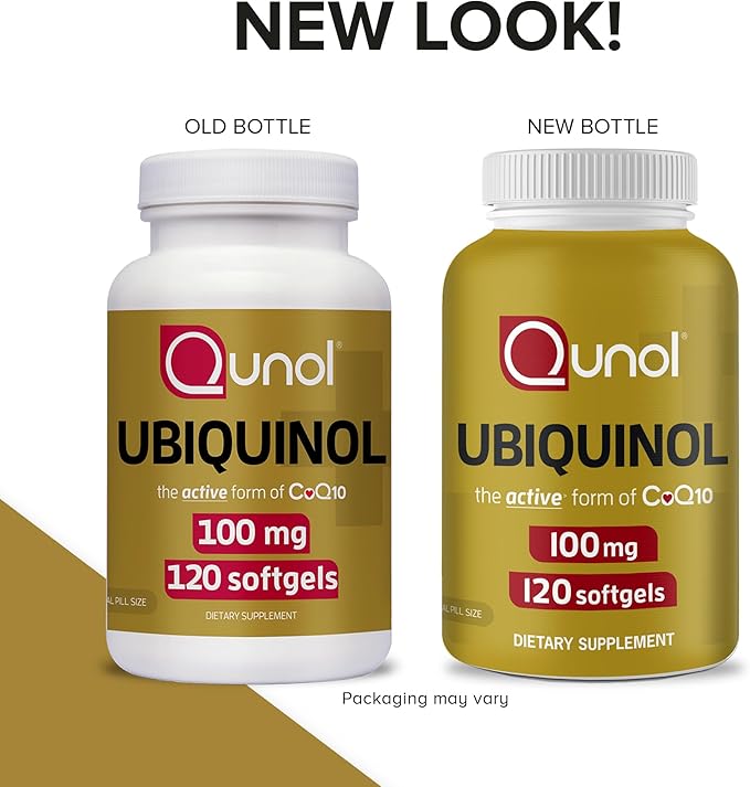Qunol Ubiquinol CoQ10 100mg Softgels, Ubiquinol Q10, Antioxidant 120 Count