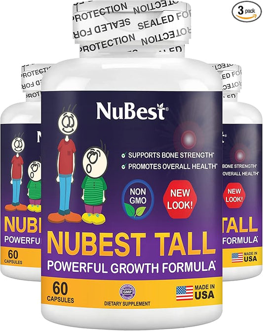 NuBest Tall - Calcium Supplement - 5+ with D3, Vitamin K2 and 3 Pack