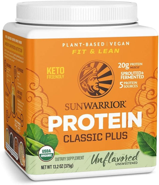 Sunwarrior Vegan Organic Protein Powder Plant-based 5 Superfood 15 Servings