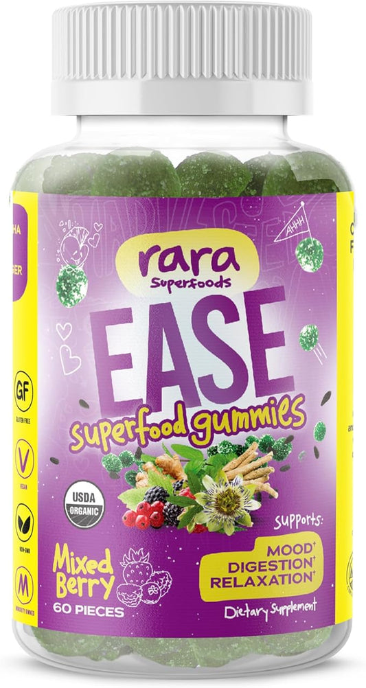 Ease Relaxation USDA Certified Organic Gummies (60 Gummies)
