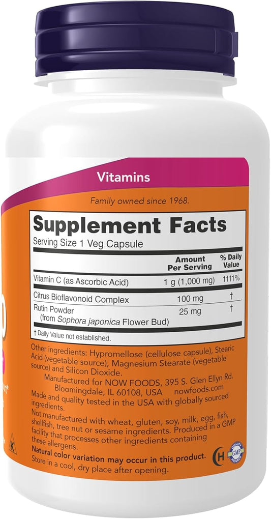 NOW Supplements, Vitamin C-1,000 with 100 100 Veg