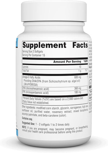 Source Naturals Vegan Omega-3s, Non-Fish EPA-DHA, 300 mg 30 Softfgels