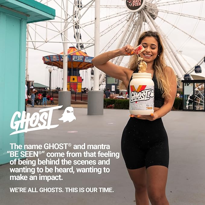 GHOST Vegan Protein Powder, Pancake Batter 2lb, 20g 20g of