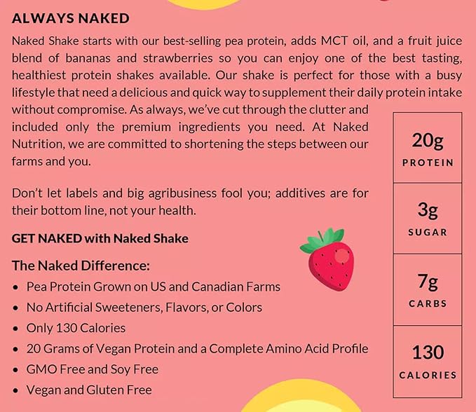 NAKED Shake - Vegan Protein Powder, 30 Servings