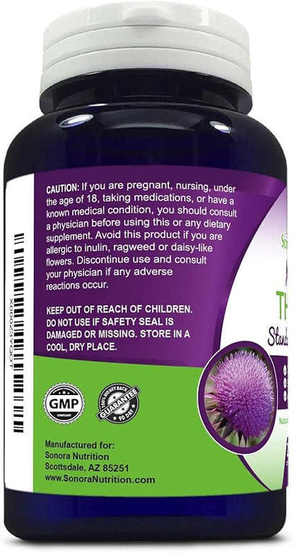 Milk Thistle Standardized Extract with 80% 250 mg, 200 Capsules