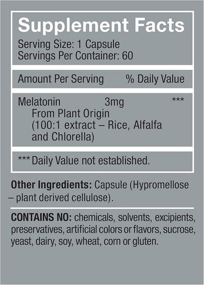 Herbatonin 3mg - The Only Natural 60 Vegan (60 Day