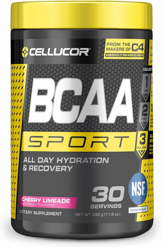 Cellucor BCAA Sport, BCAA Powder Sports Drink for Hydration & Recovery, Cherry Limeade, 30 Servings