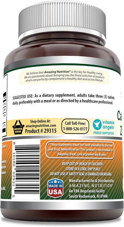 Amazing Formulas Calcium Magnesium Zinc D3 300 Tablets 1000mg - 400mg - 25mg Plus D3 600 600 IU 3 Tablets)