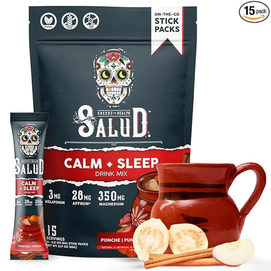 Salud 2-in-1 Calm and Sleep Aid 15 Servings, 1g Sugar