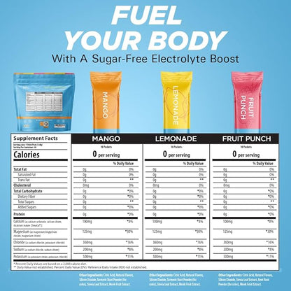 Keto Vitals Original Electrolytes Powder No Sugar Packets | Keto Friendly Electrolyte Travel Packet | Variety Individual Packet | Energy Drink Mix | Zero Calorie Zero Carb, Original Assorted, 30 Count