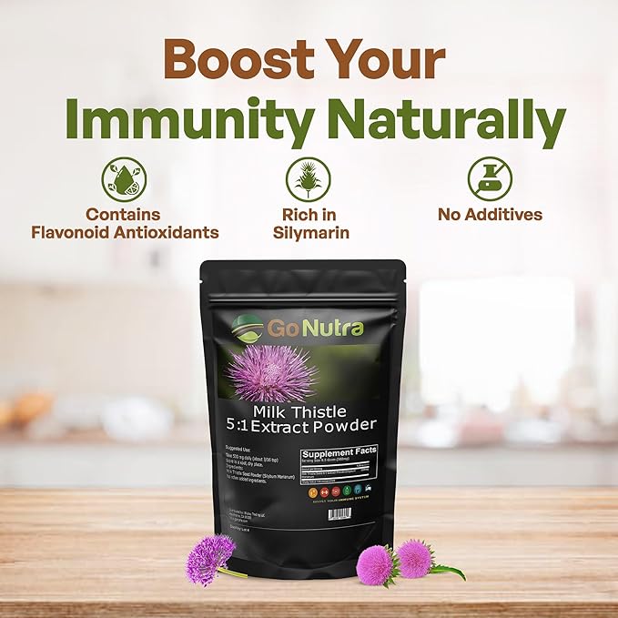 Go Nutra Milk Thistle Powder 1 lb. 5:1 Strength