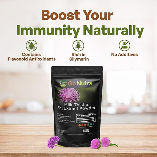 Go Nutra Milk Thistle Powder 1 lb. 5:1 Strength