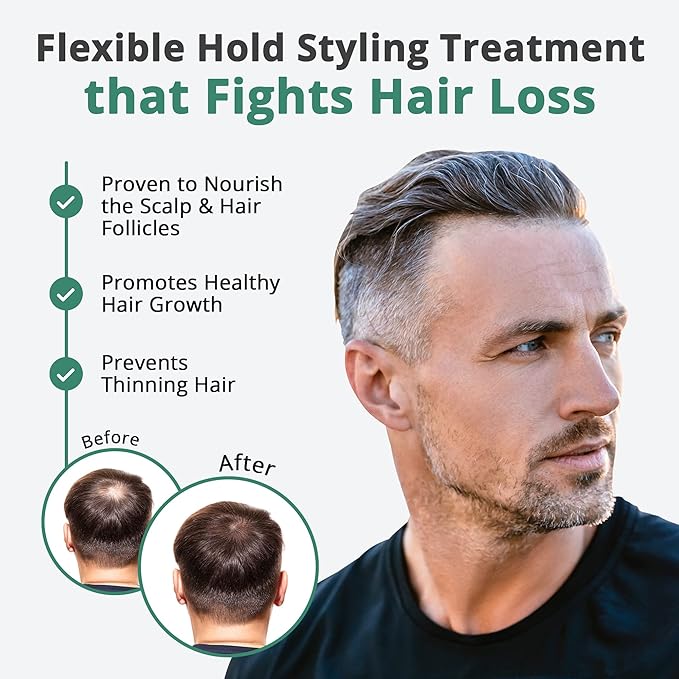 Ecklonia Cava Hair Serum - Growth Volumizer for All Hair Types, Flexible-Hold Styling Gel with MSM & Biotin for Women & Men, 4oz
