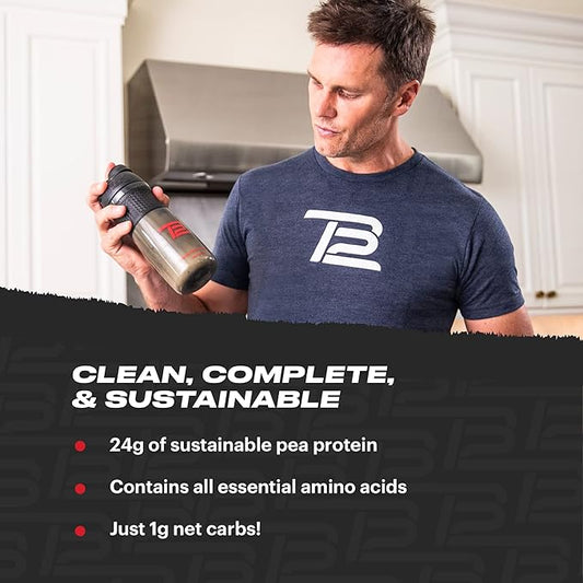 TB12 Plant Based Protein Powder by 24g of (30 Servings/2.25lbs) Servings/2.25lbs)