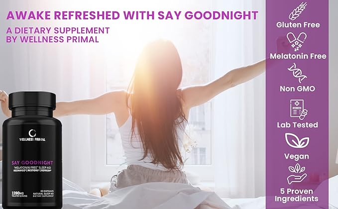 Natural Sleep Aid for Longer, Restful (60 Vegan (1)
