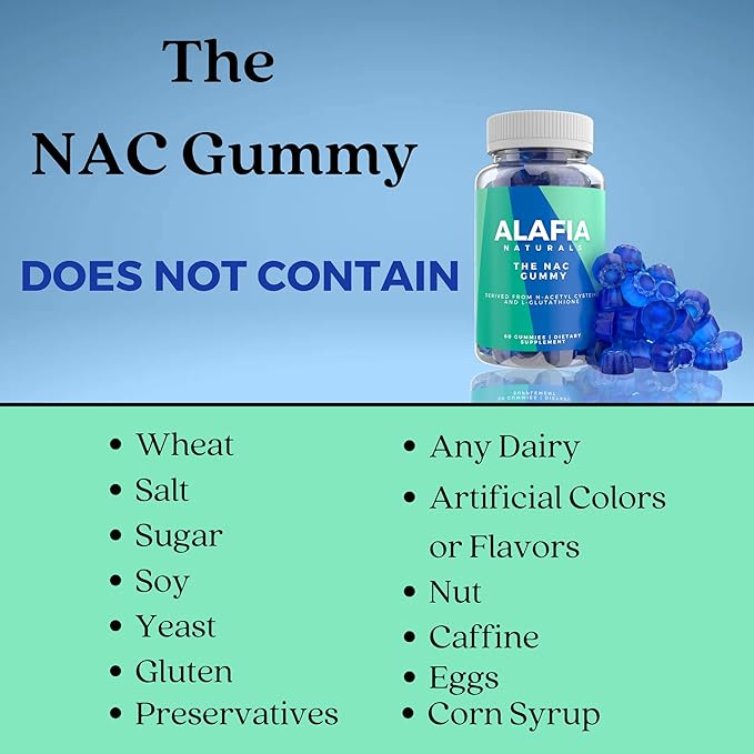Alafia Naturals Sugar-Free NAC Gummies, NAC 60ct