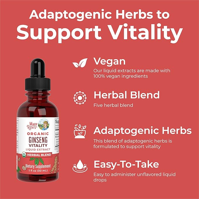 MaryRuth Organics Herbal Supplement for Brain Function 1 Fl