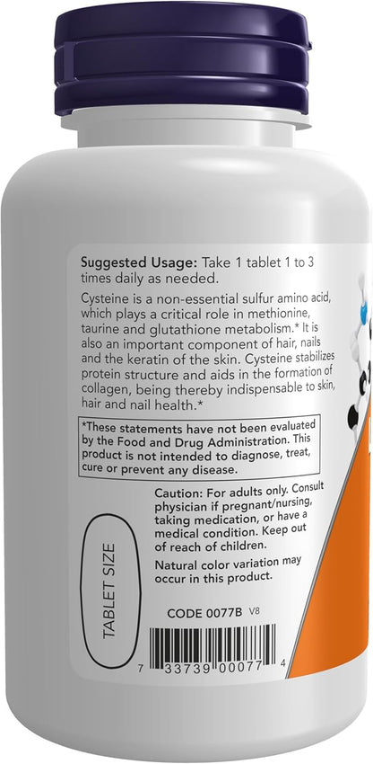 NOW Supplements, L-Cysteine 500 mg B-6 and 100 Tablets 2)