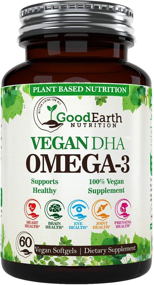 Algal Oil - Vegan DHA Omega 3 Fish 60 Mini