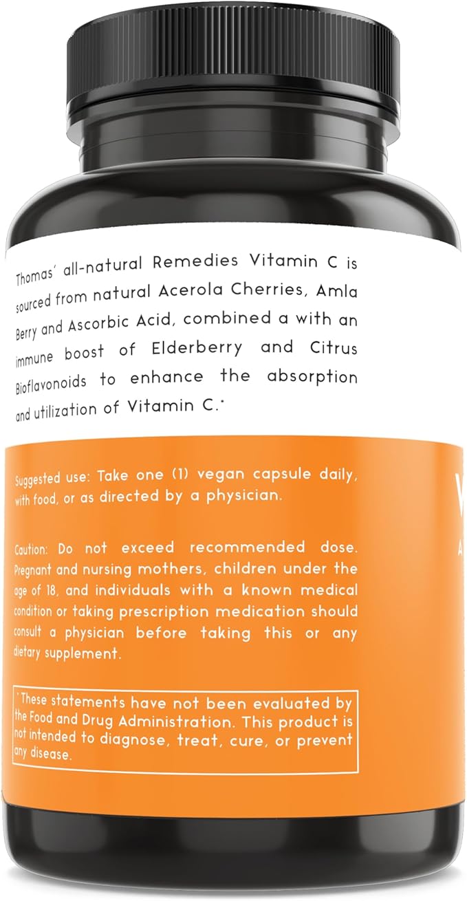 Thomas' all-natural Remedies Vitamin C 90 Capsules