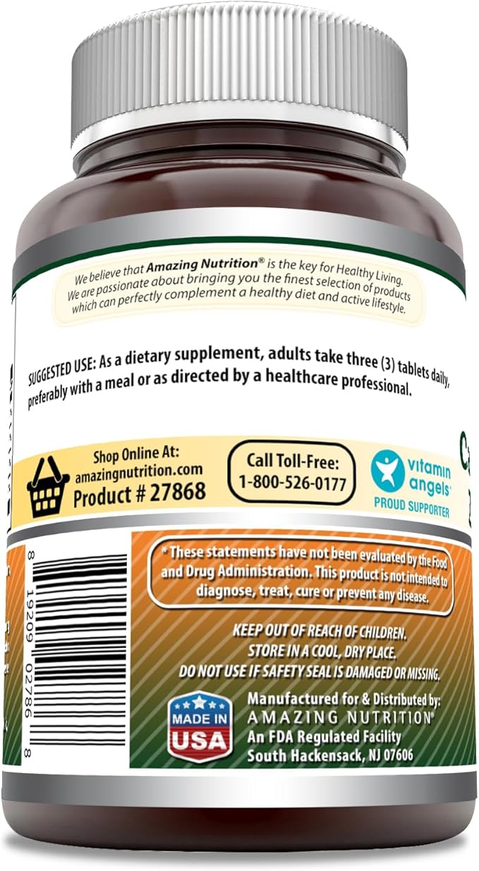 Amazing Formulas Calcium Magnesium Zinc + D3 Supplement 150 Tablets