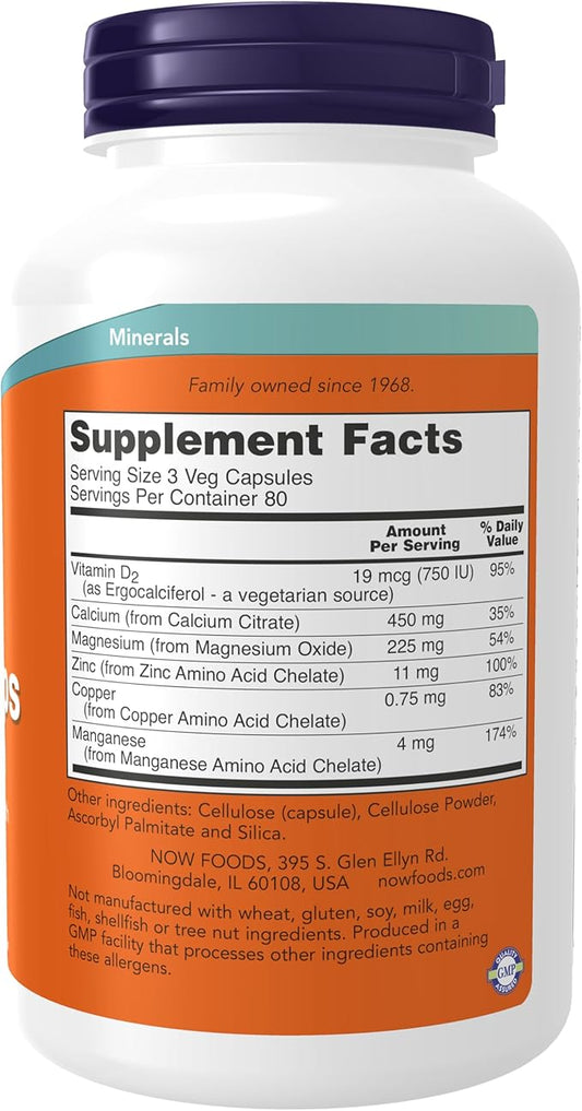 NOW Supplements, Calcium Citrate with Vitamin 240 Veg