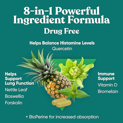 Breathe Inhaler Support Supplement – Sinus, 60 Vegetarian