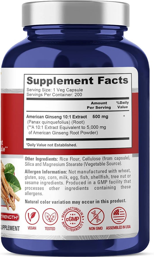 NusaPure American Ginseng 5000 mg 200 Veggie
