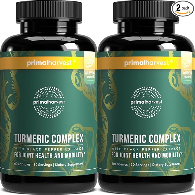 Primal Harvest 2 Pack, Primal Turmeric 120 Capsules