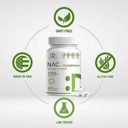 2 Pack NAC Supplement (N-Acetyl Cysteine) 1,000mg Per 480 Total