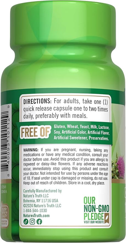 Milk Thistle Extract Capsules 1000mg | 100 Count