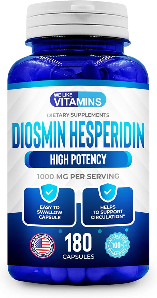 We Like Vitamins Diosmin Hesperidin 1000mg 180 Capsules 90 Day