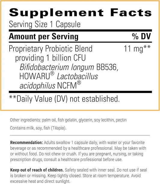 Integrative Therapeutics Probiotic Pearls - Digestive Health & Gut Health Supplement* - Lactobacillus Acidophilus & Bifidobacterium - Daily Digestive Supplement for Men & Women* - 30 Capsules