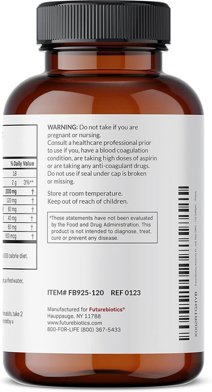 Futurebiotics Antarctic Krill Oil 2000mg Omega-3s EPA, 100% Pure 120 Softgels