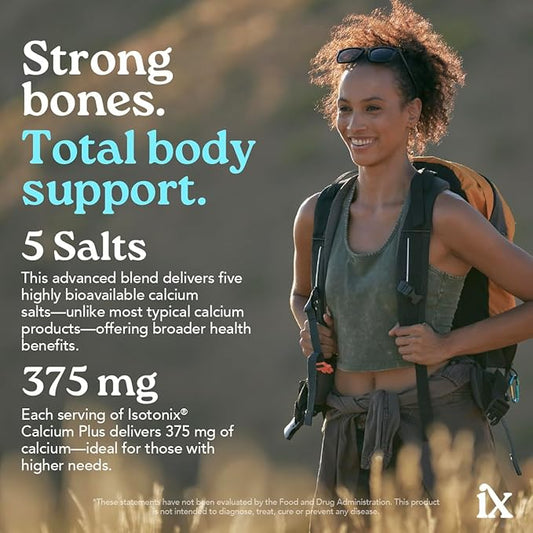 Isotonix Calcium Plus – Calcium Supplement for Women and Men with Magnesium, Vitamin D3, and Vitamin C – Fast Absorbing Isotonic Formula – Calcium Citrate & 5 Salts - 90 Servings