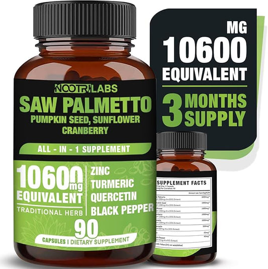 All-in-1 10600mg Highest Potency Saw Palmetto, 90 Vegan