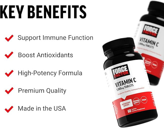 FORCE FACTOR Vitamin C 1000mg Immune 60 Vitamin