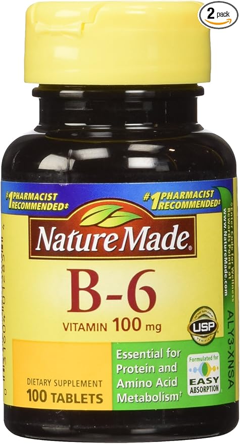 Nature Made Vitamin B-6 100 Mg, 100-Count (Pack 2)