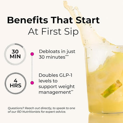 HUM Flatter Me Fiber Supplement for Women & Men, Prebiotics & Digestive Enzymes to Support Weight & Bloating, Digestive & Gut Health, Fiber Powder Drink Mix, Pineapple Passion Fruit, 10 Servings