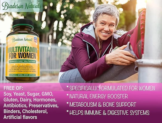 Women's Multivitamin Supplement. Vitamins A C USA,60 Caps