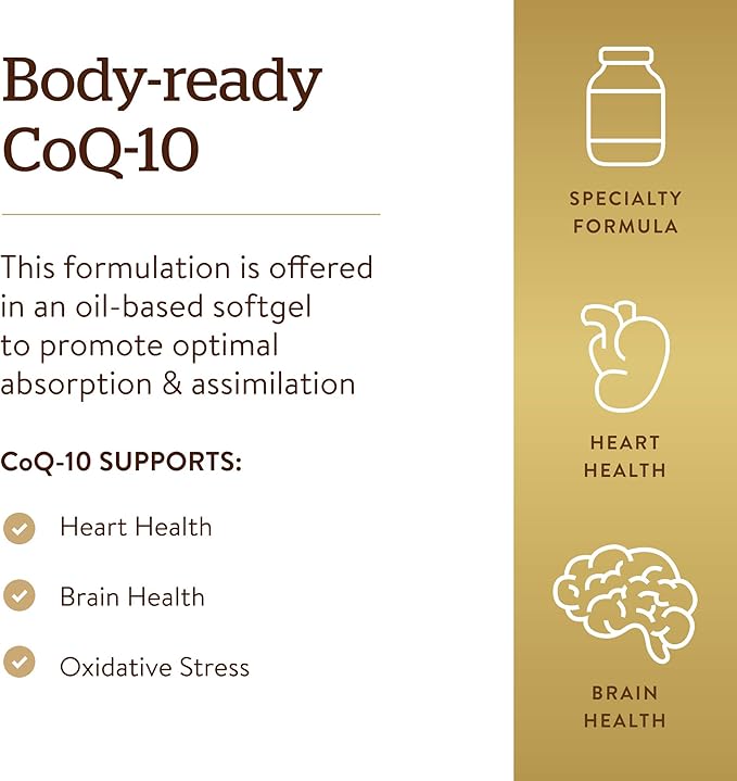 Solgar Megasorb CoQ-10 100 mg, 90 Softgels Q10 Supplement 90 Servings