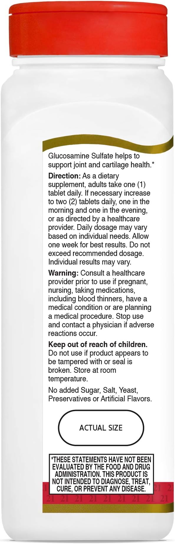 21st Century Glucosamine Relief® 1000mg Tablets, 120 Count