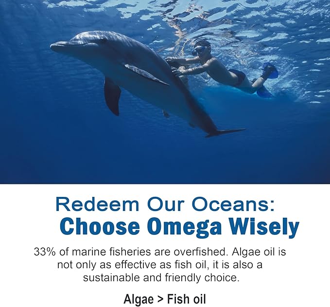 Vegan Omega 3 Gummies 1280mg - No Fish Taste - from Marine Algae Oil w/EPA 600mg & DHA 400mg, Vitamin D3, K2 & MCT Oil, Sugar Free Omega 3 Fish Oil Alternative, for Brain, Eye, Immune Health, 1 Pack