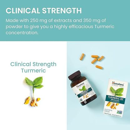 Himalaya Turmeric 95 Supplement with Curcumin/Curcuminoids, 600 mg, 60 Capsules, 2 Pack, 60 Day
