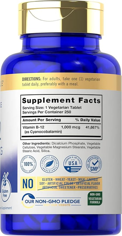 Carlyle Vitamin B12 10C00 mcg 250 Count