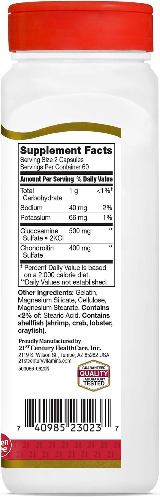 21st Century Glucosamine 250 mg and 200 mg 120 Count